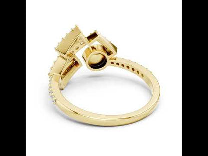 14K White Gold Round Lab-Grown Diamond Stud Ring for Women | Party Wear | Pure Carat