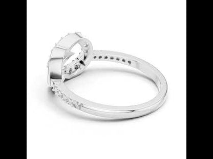 14K White Gold Round Lab-Grown Diamond Engagement Ring for Women | Pure Carat