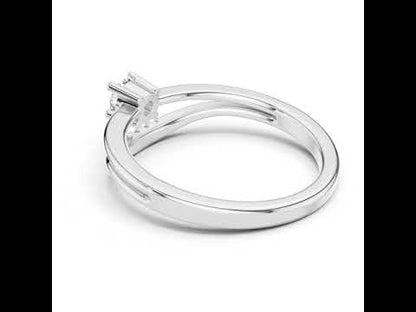 14K White Gold Round Lab-Grown Diamond Ring for Women | Everyday Wear | Pure Carat
