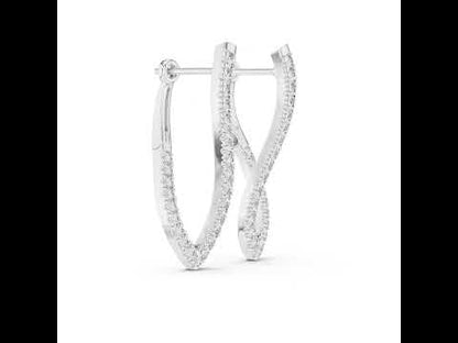 18K White Gold Round Lab-Grown Diamond Drop Earrings for Women | Office Wear | Pure Carat