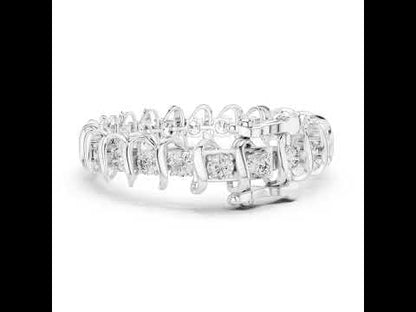 18k White Gold Round Lab-Grown Diamond Engagement Bracelet for Women | Pure Carat