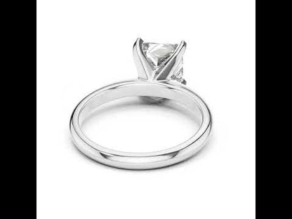Women's Diamond Ring - Princess Cut Lab-Grown Stone in 18K Rose Gold - Pure Carat