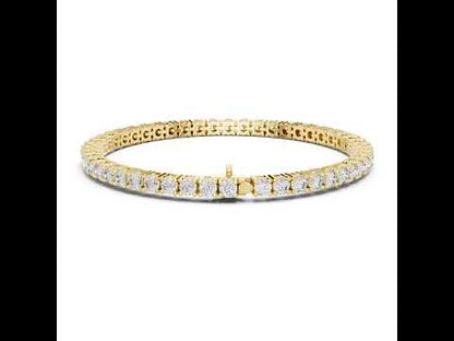18k Rose Gold Round Lab-Grown Diamond Party Wear Bracelet for Women | Pure Carat