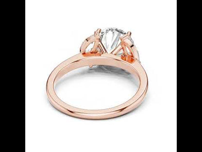 14K Yellow Gold Marquise & Round Lab-Grown Diamond Ring for Women - Pure Carat