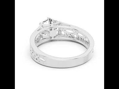 Round Lab-Grown Diamond Ring in 18K White Gold – Pure Carat