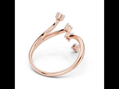 18K Yellow Gold Round Lab-Grown Diamond Stud Ring for Women | Party Wear | Pure Carat