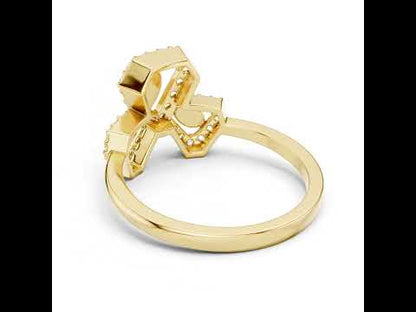18K White Gold Round Lab-Grown Diamond Engagement Ring for Women | Pure Carat