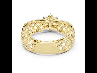 14K White Gold Round Cut Diamond Engagement Ring for Women | Engagement Wear | Pure Carat