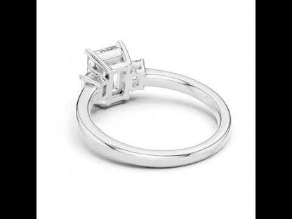 18K Yellow Gold Radiant & Emerald Lab-Grown Diamond Ring for Women - Pure Carat