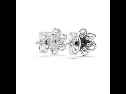 14K Yellow Gold Round Lab-Grown Diamond Earrings for Women | Bridal Wear | Pure Carat