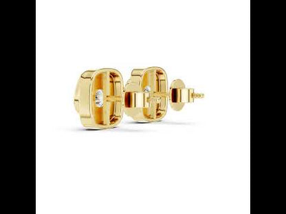 14K White Gold Round Lab-Grown Diamond Earrings for Women | PureCarat