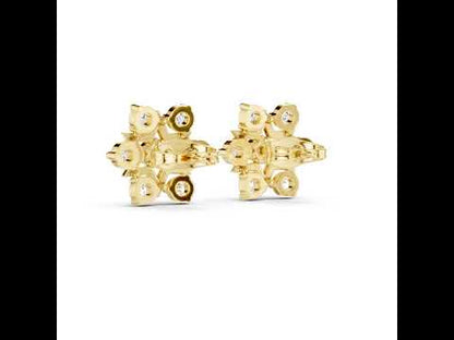 14K White Gold Round Lab-Grown Diamond Engagement Earrings for Women | Pure Carat