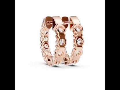 18K Yellow Gold Round Diamond Earrings for Women - Bridal Jewellery - Pure Carat