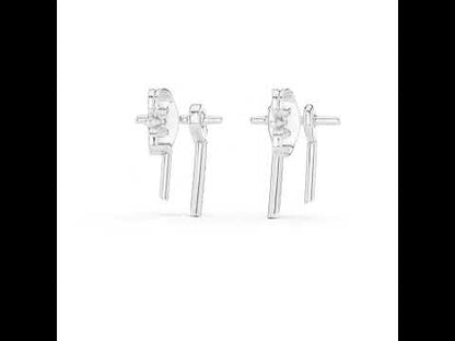 14K Rose Gold Round Lab-Grown Diamond Earrings for Women | Party Wear | Pure Carat