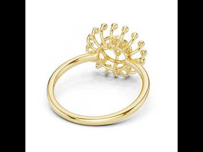 18K Rose Gold Round Lab-Grown Diamond Drop Ring for Women | Anniversary Gift | Pure Carat