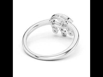 14K Yellow Gold Round Lab-Grown Diamond Drop Ring for Women | Bridal Wear | Pure Carat