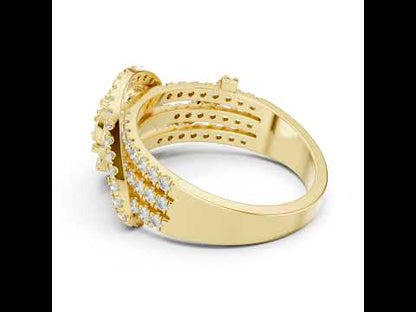 18K Yellow Gold Round Lab-Grown Diamond Engagement Ring for Women | Pure Carat