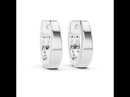 Pure Carat 14K White Gold Earrings with Round Lab-Grown Diamonds - Engagement Collection