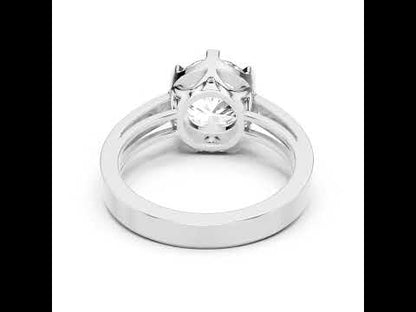 18K Yellow Gold Round Lab-Grown Diamond Everyday Wear Ring for Women | Pure Carat