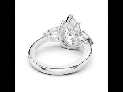 14K Yellow Gold Pear Lab-Grown Diamond Wedding Ring for Women | Pure Carat