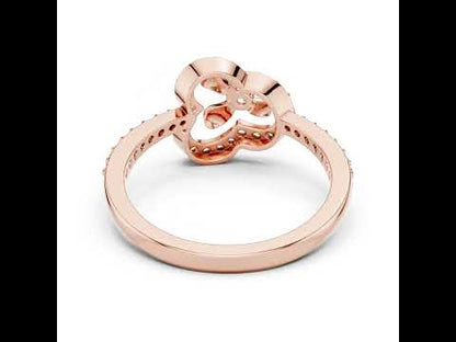 14K Rose Gold Round Lab-Grown Diamond Ring for Women | Everyday Wear | Pure Carat