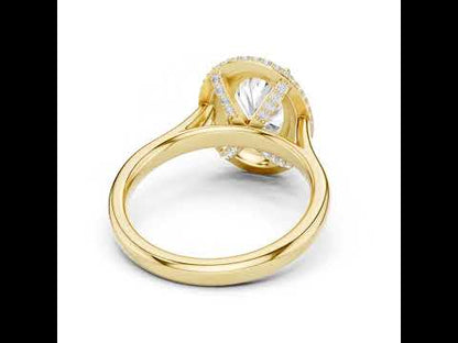 14K White Gold Round & Oval Lab-Grown Diamond Wedding Ring for Women | Pure Carat