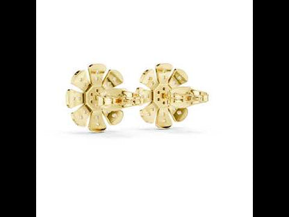 18K Yellow Gold Round Lab-Grown Diamond Everyday Wear Earrings for Women | Pure Carat