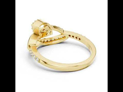 14K White Gold Round Lab-Grown Diamond Ring for Women | Party Wear | Pure Carat