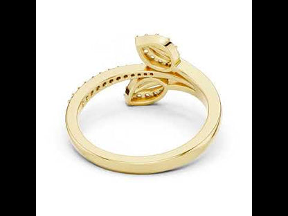 14K Yellow Gold Round Lab-Grown Diamond Ring for Women | Office Wear | Pure Carat