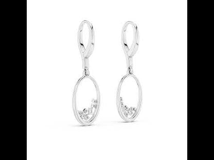 14K White Gold Round & Bug Cut Lab-Grown Diamond Earrings for Women – Pure Carat
