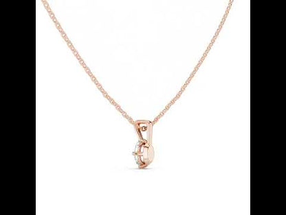 18K Rose Gold Oval Lab-Grown Diamond Pendant for Women | Bridal Wear | Pure Carat