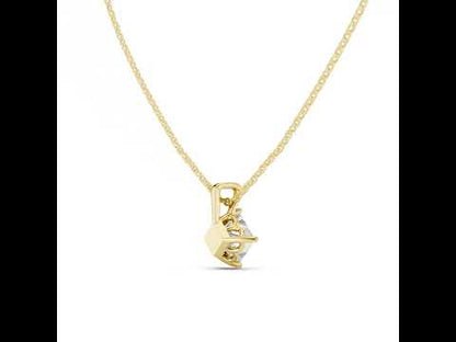 18K Rose Gold Princess Lab-Grown Diamond Pendant for Women | Everyday Wear | Pure Carat