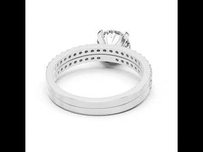 14K White Gold Round Lab-Grown Diamond Drop Ring for Women – Anniversary Gift - Pure Carat