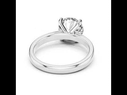 Women's Wedding Diamond Ring - Round Lab-Grown Stone in 14K White Gold - Pure Carat