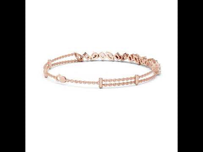 14K Yellow Gold Emerald, Marquise & Oval Lab-Grown Diamond Bracelet for Women – Pure Carat