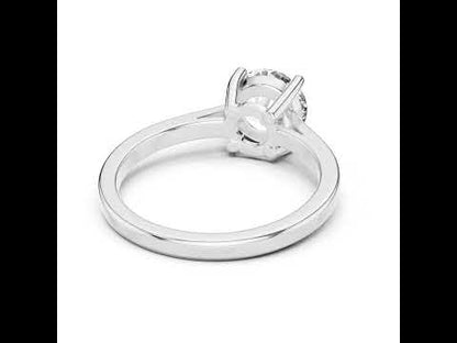 18K Rose Gold Round Lab-Grown Diamond Ring for Women - Office Wear - Pure Carat