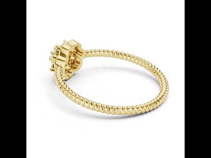 18K Yellow Gold Round Lab-Grown Diamond Engagement Ring for Women | Pure Carat