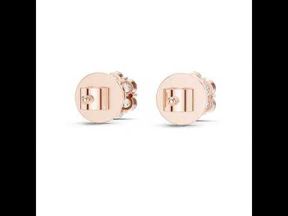 Round Lab-Grown Diamond Drop Earrings in 18K Yellow Gold | PureCarat