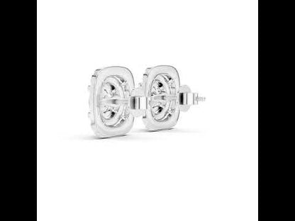 Round Lab-Grown Diamond Drop Earrings in 18K Rose Gold | PureCarat