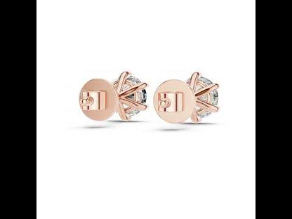 14K Yellow Gold Round Lab-Grown Diamond Drop Earrings | PureCarat