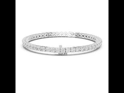 18k Yellow Gold Pear/Round Lab-Grown Diamond Engagement Bracelet for Women | Pure Carat
