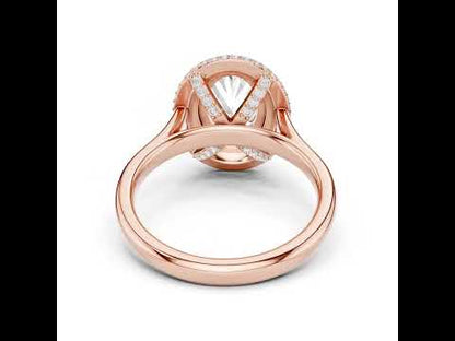 14K White Gold Round & Oval Lab-Grown Diamond Wedding Ring for Women | Pure Carat