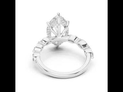 18K Rose Gold Round & Marquise Lab-Grown Diamond Everyday Wear Ring for Women | Pure Carat