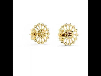 18K Rose Gold Round Lab-Grown Diamond Earrings for Women | Bridal Wear | Pure Carat
