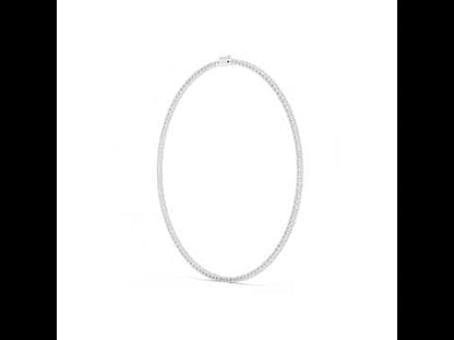 14k White Gold Round Lab-Grown Diamond Everyday Wear Necklace for Women | Pure Carat