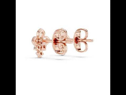 18K White Gold Round Lab-Grown Diamond Earrings for Women | Party Wear | Pure Carat