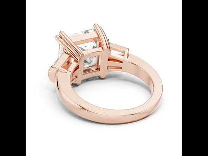 Princess Lab-Grown Diamond Solitaire Ring in 14K Rose Gold – Pure Carat