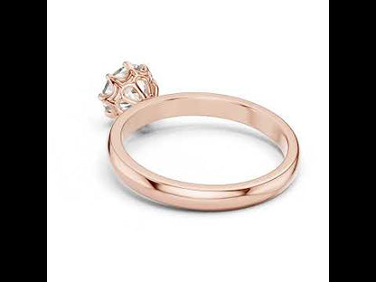 PureCarat 18K Yellow Gold Round Lab-Grown Diamond Engagement Ring