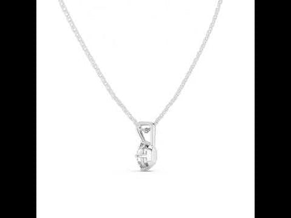 18K Rose Gold Oval Lab-Grown Diamond Pendant for Women | Bridal Wear | Pure Carat