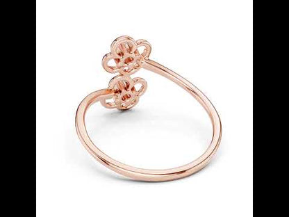 18K White Gold Round Lab-Grown Diamond Stud Ring for Women | Party Wear | Pure Carat